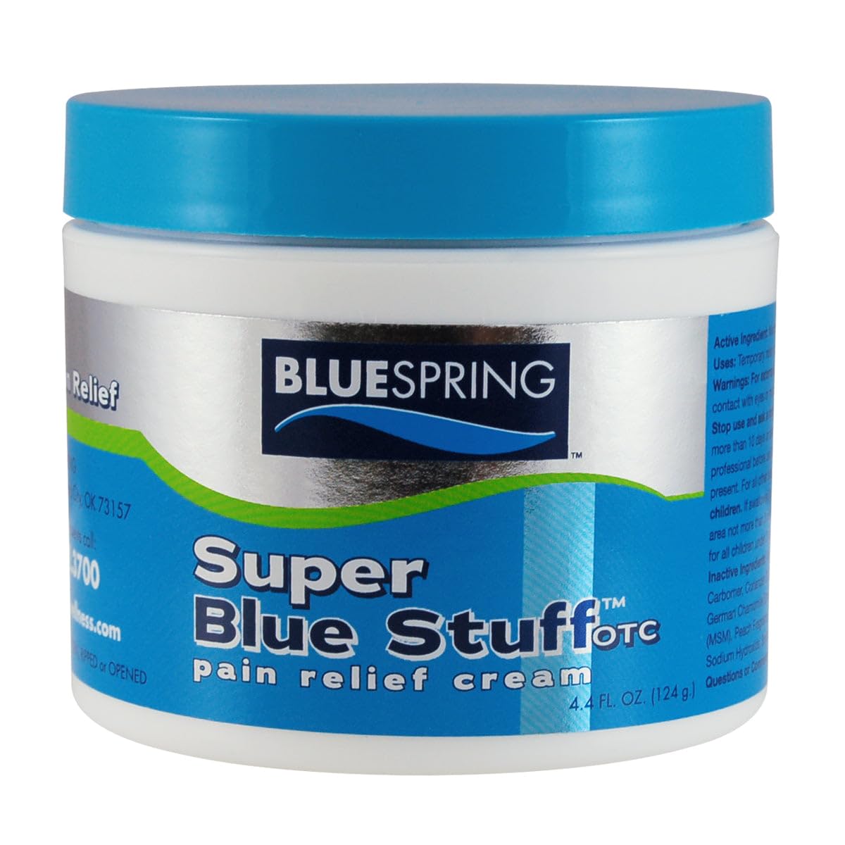 BLUESPRING Pain Relief Cream- Super Blue Stuff with Emu Oil, Arnica, Provides Maximum Arthritis Pain Relief- Anti Inflammatory Cream Goes Deep into the Skin- Great Muscle Rub and Relaxer Cream - 4 oz Emu TherapyBuy Supplements Australia