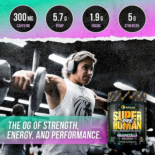 ALPHA LION Superhuman Pre Workout Powder, Beta Alanine, L-Taurine & Tri-Source ALPHA LIONBuy Supplements Australia