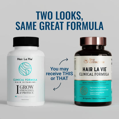 Hair La Vie Live Conscious Clinical Formula Hair Growth Vitamins for Women and Men w/Biotin, Collagen & Saw Palmetto (Pack of 1) Hair La VieBuy Supplements Australia