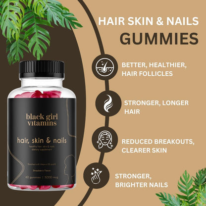 Black Girl Vitamins Complete Wellness Essentials - 30-Day Bundle with D3 Gummies, Probiotics, Hair-Skin-Nails + Sea Moss - 8 Key Nutrients for Immune, Skin & Energy Support Black Girl VitaminsBuy Supplements Australia