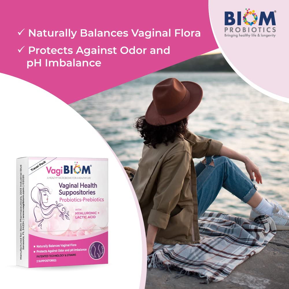 VagiBiom Probioitc Suppository Convenient Travel Pack with 2 Suppositories VagiBiomBuy Supplements Australia