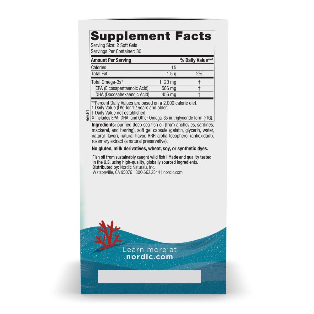 Nordic Naturals Ultimate Omega 2X Teen, Strawberry - 60 Mini Soft Gels - 1120 mg Total Omega-3s with EPA & DHA - Brain Health, Positive Mood, Social Development