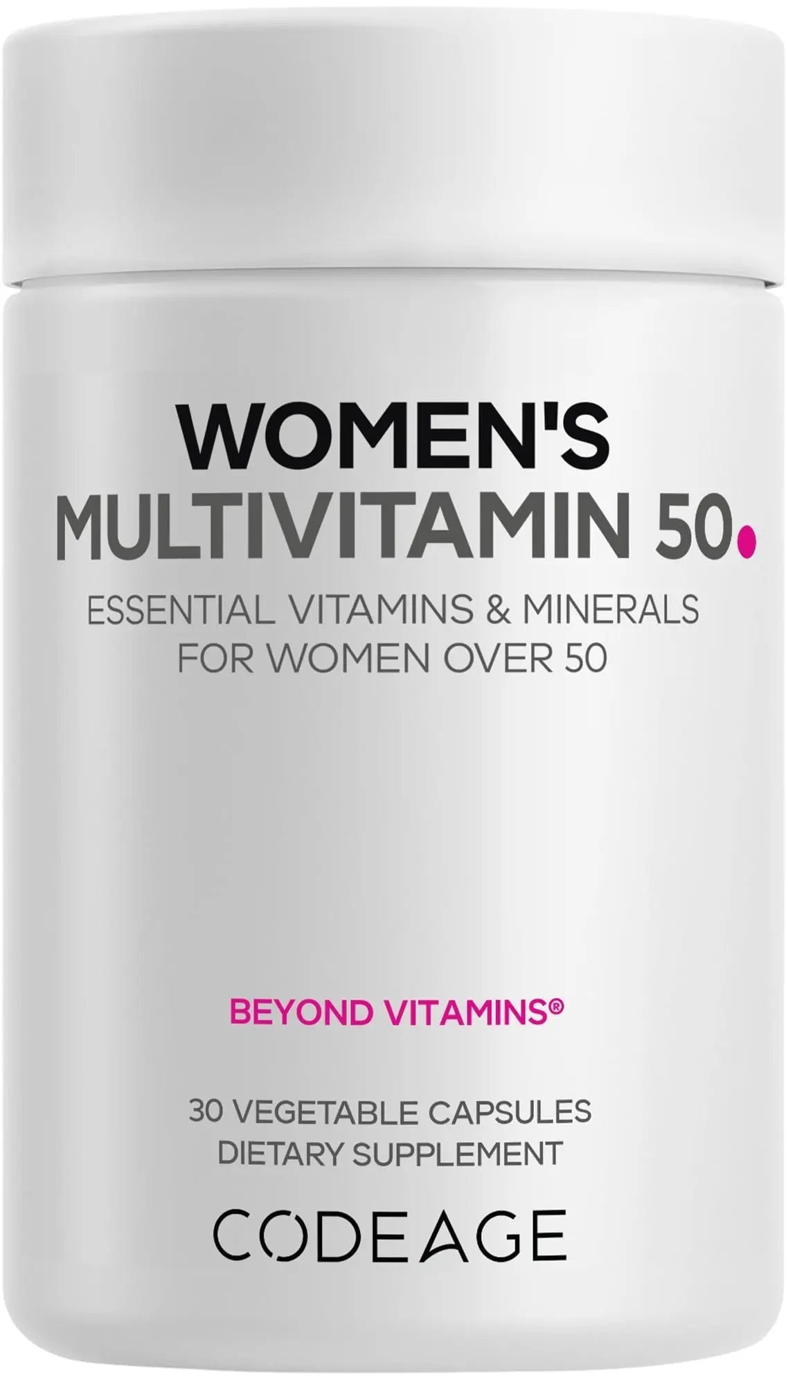 Codeage Women’s Multivitamin 50 - Essential Vitamins for Women Over 50, Methylated Folate, Magnesium, Selenium, Vitamin B6, B12, D3 Antioxidants Codeage