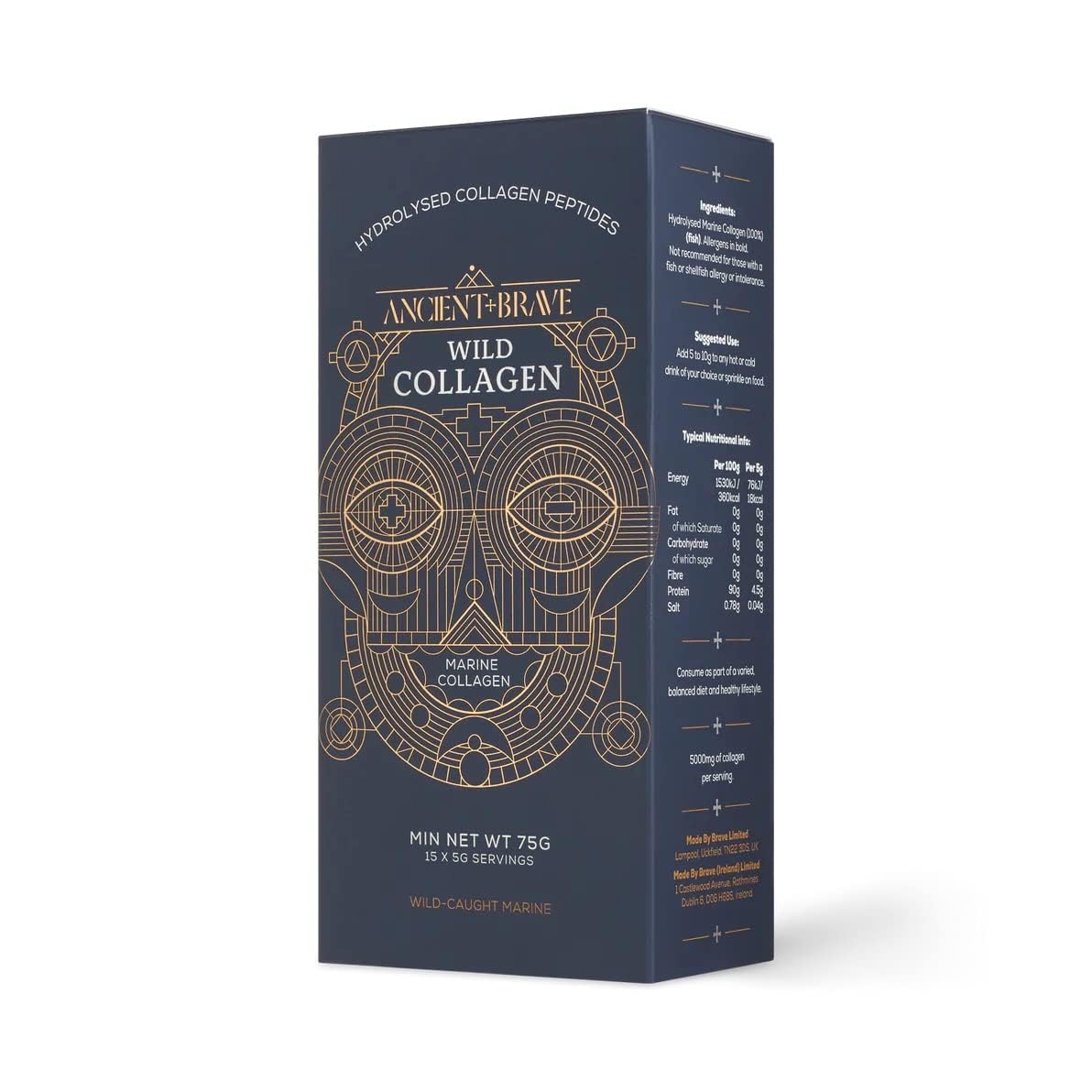 Ancient + Brave Wild Collagen Sachets 15 x 5g - Wild Caught Marine Collagen Powder Ancient + BraveBuy Supplements Australia