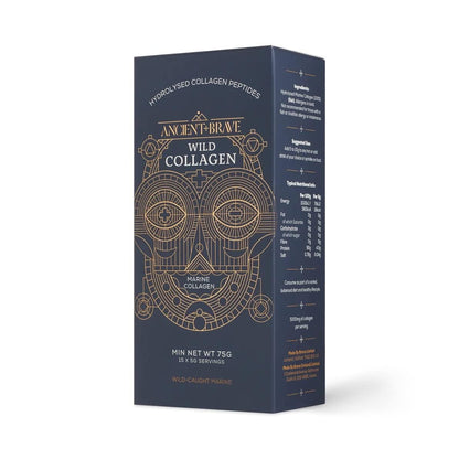 Ancient + Brave Wild Collagen Sachets 15 x 5g - Wild Caught Marine Collagen Powder Ancient + BraveBuy Supplements Australia