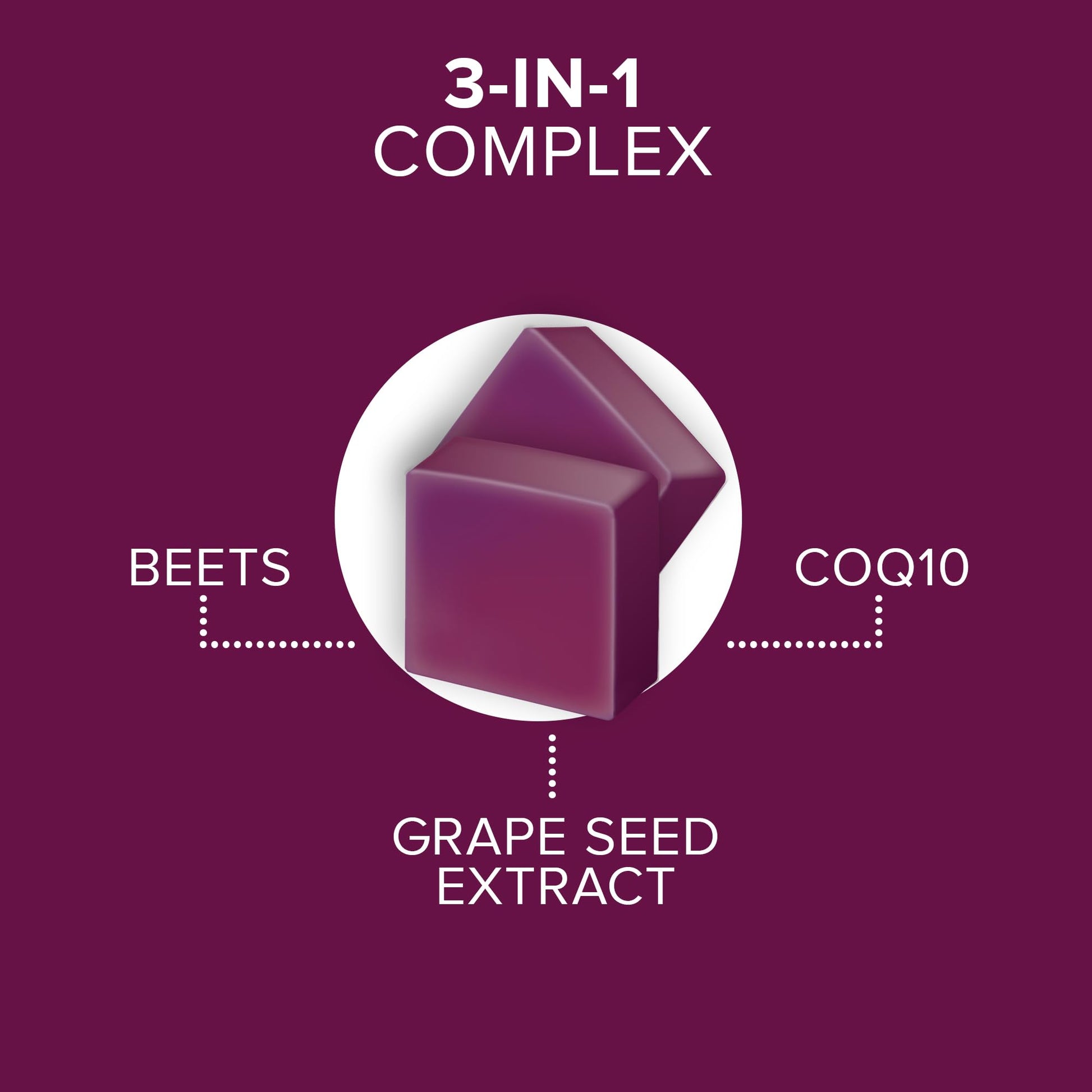 Qunol Beets Chews for Blood Pressure Support, 3 in 1 Beets + CoQ10 + Grape Seed Extract QunolBuy Supplements Australia