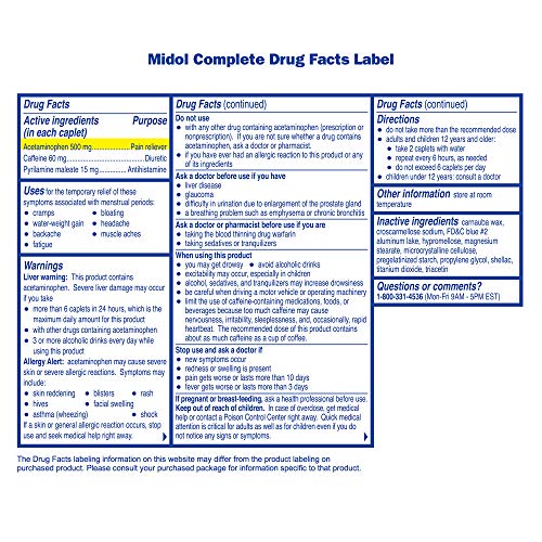 Midol Complete, Menstrual Period Symptoms Relief Including Premenstrual Cramps MidolBuy Supplements Australia