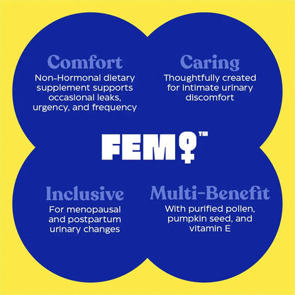 FEM Urovital Bladder Control Supplements - Overactive Bladder, Leakage & Urgency Relief - Non-Hormonal Urinary Tract Health Support for Women - 30 Capsules UpsaBuy Supplements Australia