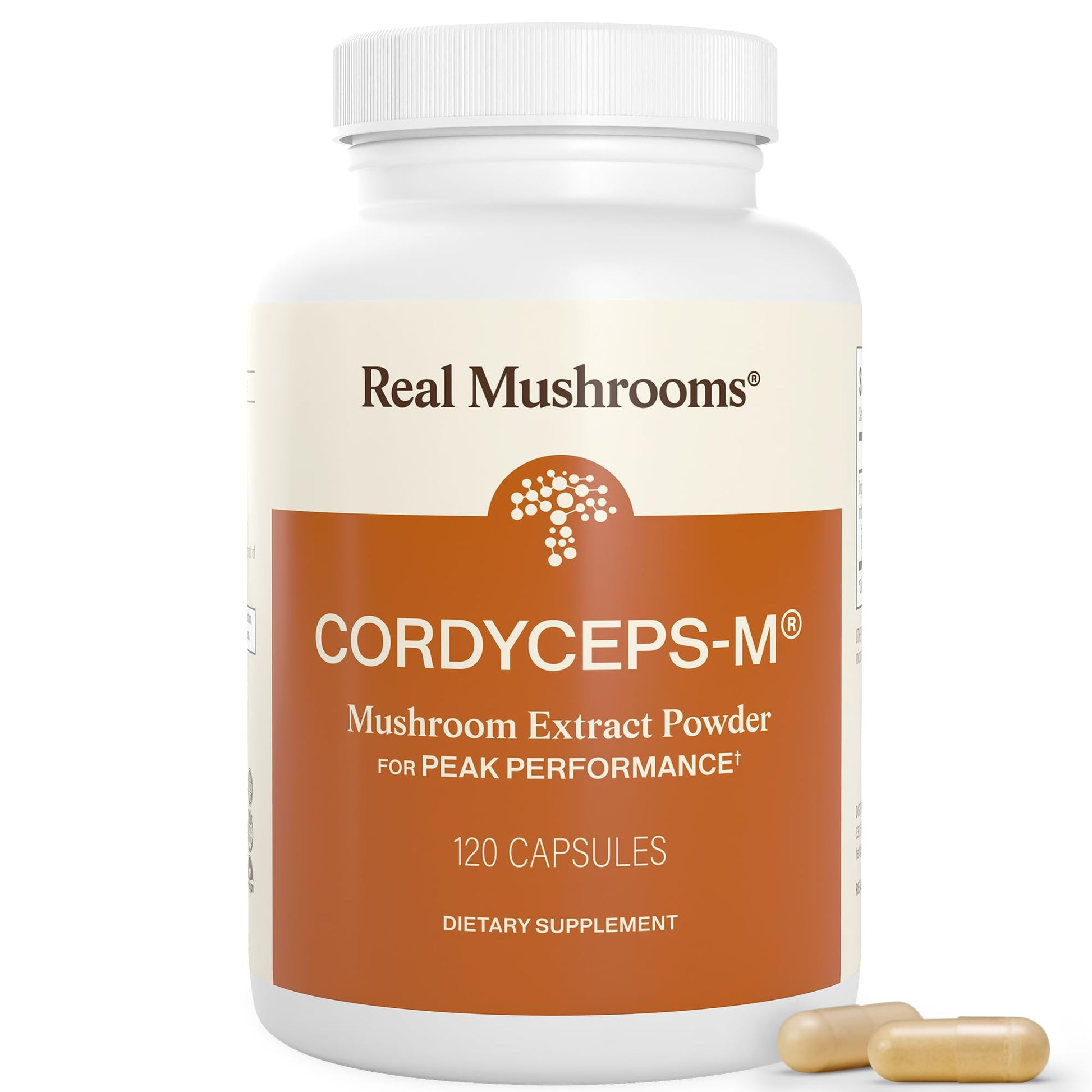 Real Mushrooms Supplement Capsules - Cordyceps Mushroom Powder Rich in Beta Glucans - Mushroom Pills Cordyceps for Energy and Performance - Vegan, Non-GMO, No Grain Fillers, 120 ct Real MushroomsBuy Supplements Australia