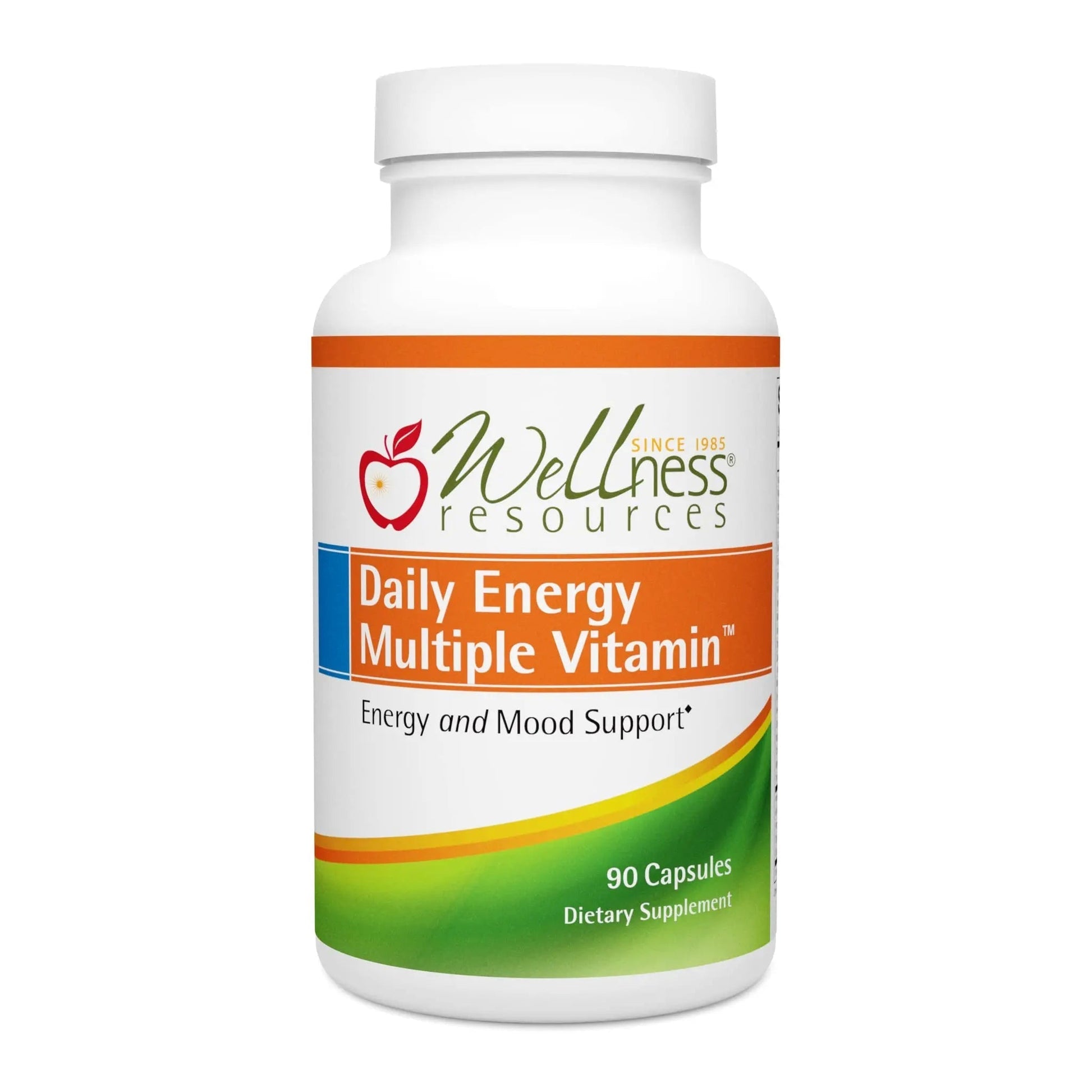 Wellness Resources Daily Energy Multiple Vitamin - 90 Capsules - Methylated Daily MTHFR Multivitamin Without Iron Wellness Resources