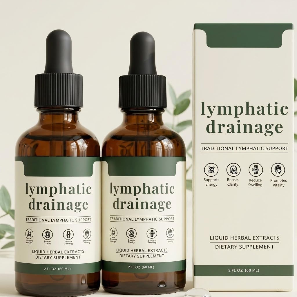 Sentk Organic Lymphatic Drainage Drops, Liposomal Herbal Blend – Supports Lymph System, Reduces Swelling, Boosts Immunity & Vitality, Enhance Clarity, Portable Dropper Design, 2 fl oz (2 Pack) SentkBuy Supplements Australia