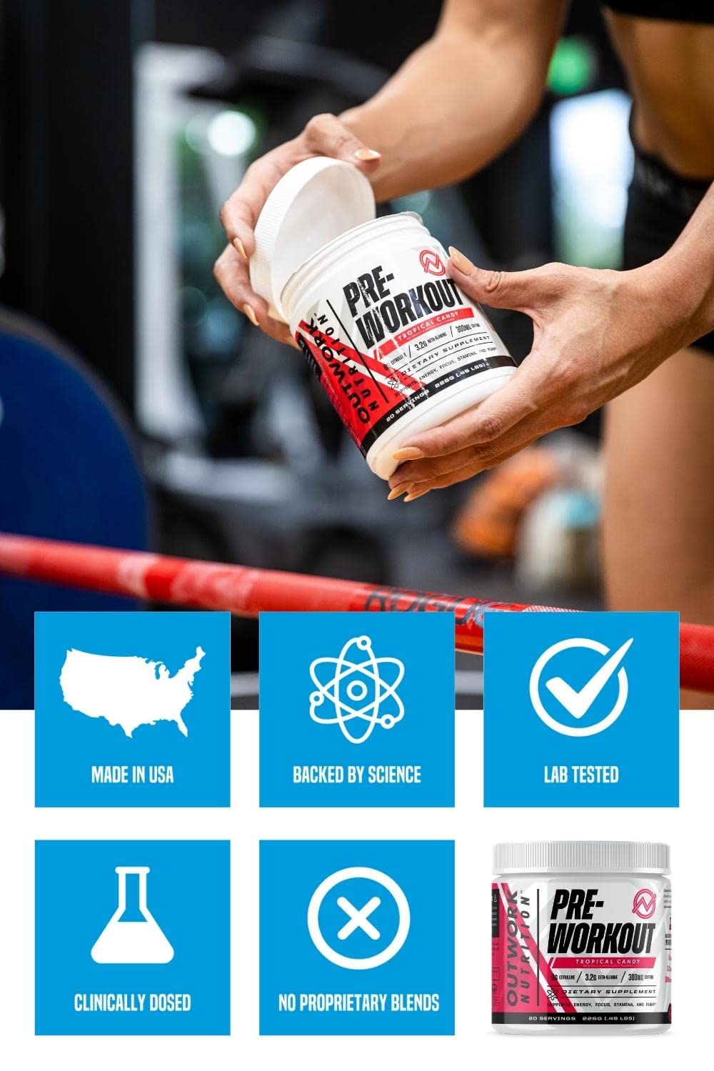 Outwork Nutrition Pre-Workout Supplement with Nootropics - Energy & Mental Focus Outwork NutritionBuy Supplements Australia