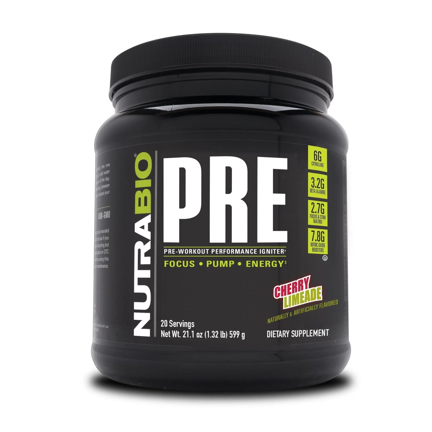 NutraBio PRE Workout V5 - (Cherry Limeade)