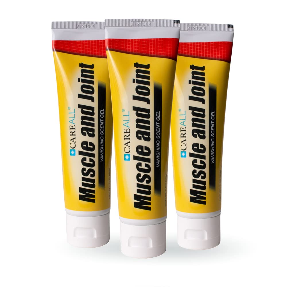 CareAll Muscle & Joint Vanishing Scent Gel, 3.0 oz. (3 Pack), Non-Greasy, Pain Relief Gel for Muscle, Back and Minor Arthritis, Topical Analgesic, 2.5% Menthol CareAllBuy Supplements Australia