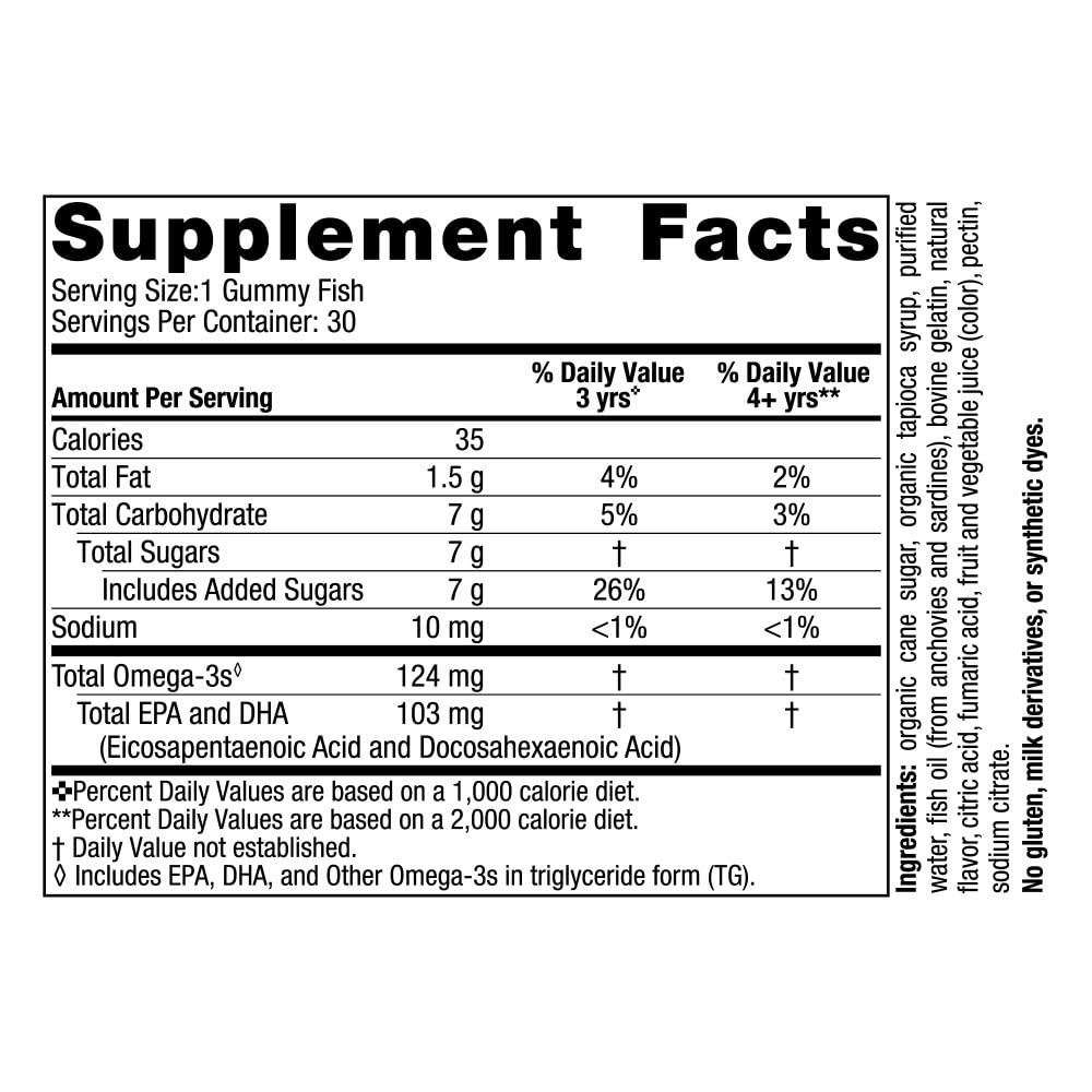 Nordic Naturals Nordic Omega-3 Gummy Fish, Tangerine - 30 Gummy Fish - 124 mg Total Omega-3s with EPA & DHA - Non-GMO - 30 Servings Nordic NaturalsBuy Supplements Australia