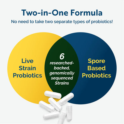 Researched Nutritionals Multi-Biome - Dual-Action Probiotics for Women & Men - Spore + Live Strain Formula with Delayed-Release Capsules for Gut Health, Histamine & Immune Support (30 ct) Researched NutritionalsBuy Supplements Australia