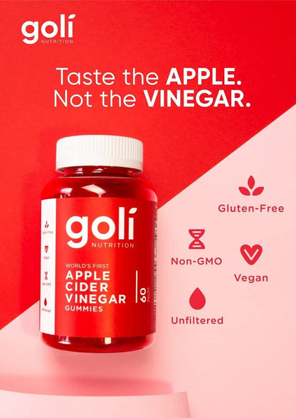 Goli Nutrition Goli nutrition World's First Apple Cider Vinegar Gummies 60 Count, 60 Count GoliBuy Supplements Australia