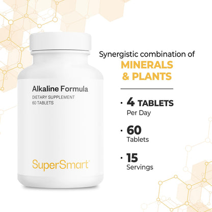 Supersmart - Alkaline Formula Supplement (Advanced Formula) - with Potassium Phosphate, Calcium & Magnesium Citrate - pH Balance | Non-GMO & Gluten Free - 60 Tablets SupersmartBuy Supplements Australia