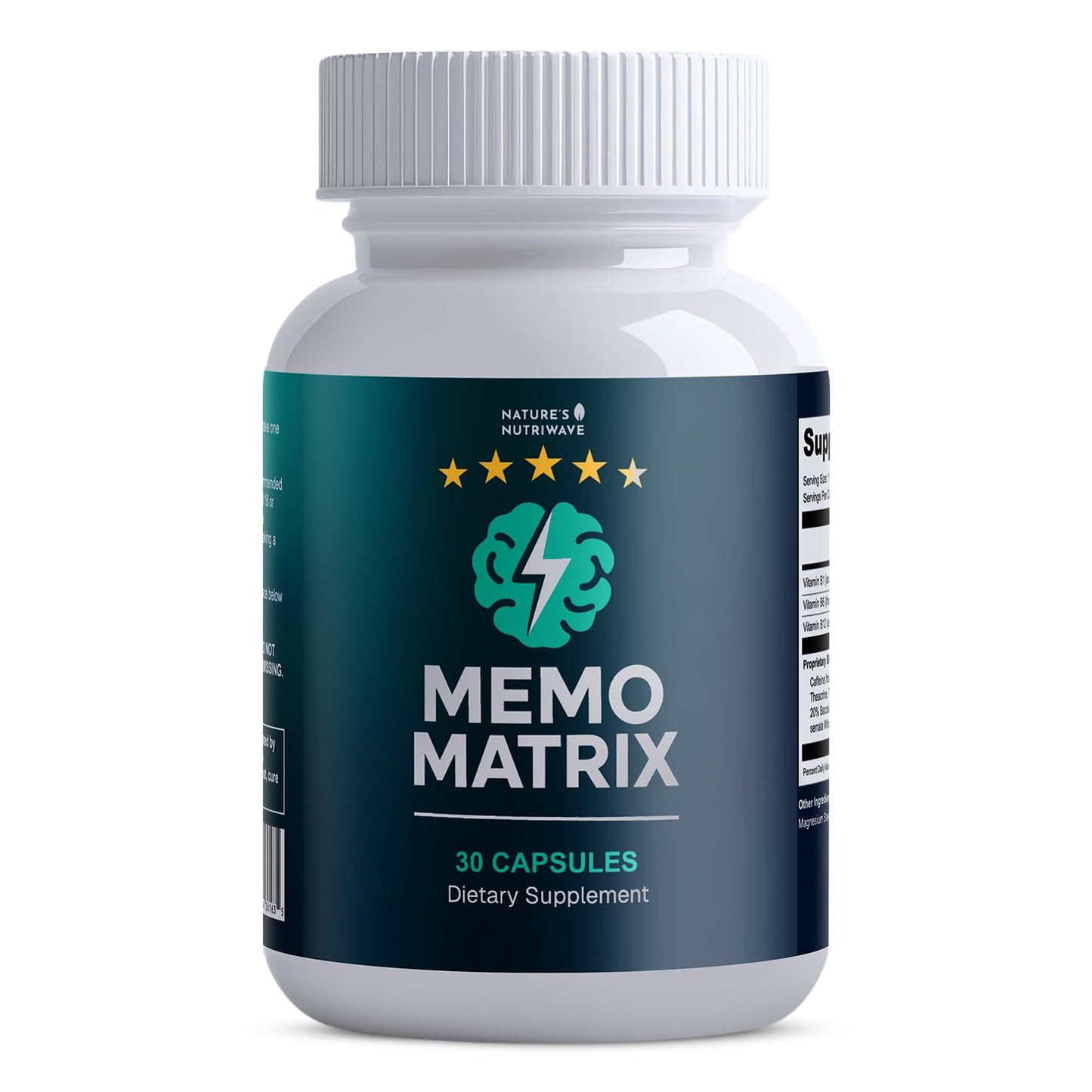 Nature’s NutriWave MemoMatrix – Daily Vitamin B1, B6, B12& Botanical Supplement with Bacopa, Rhodiola, Huperzia, L-Tyrosine & B-Vitamin Blend – Non-GMO Formula – 30 Capsules, 1 Month Supply Nature’s NutriWaveBuy Supplements Australia