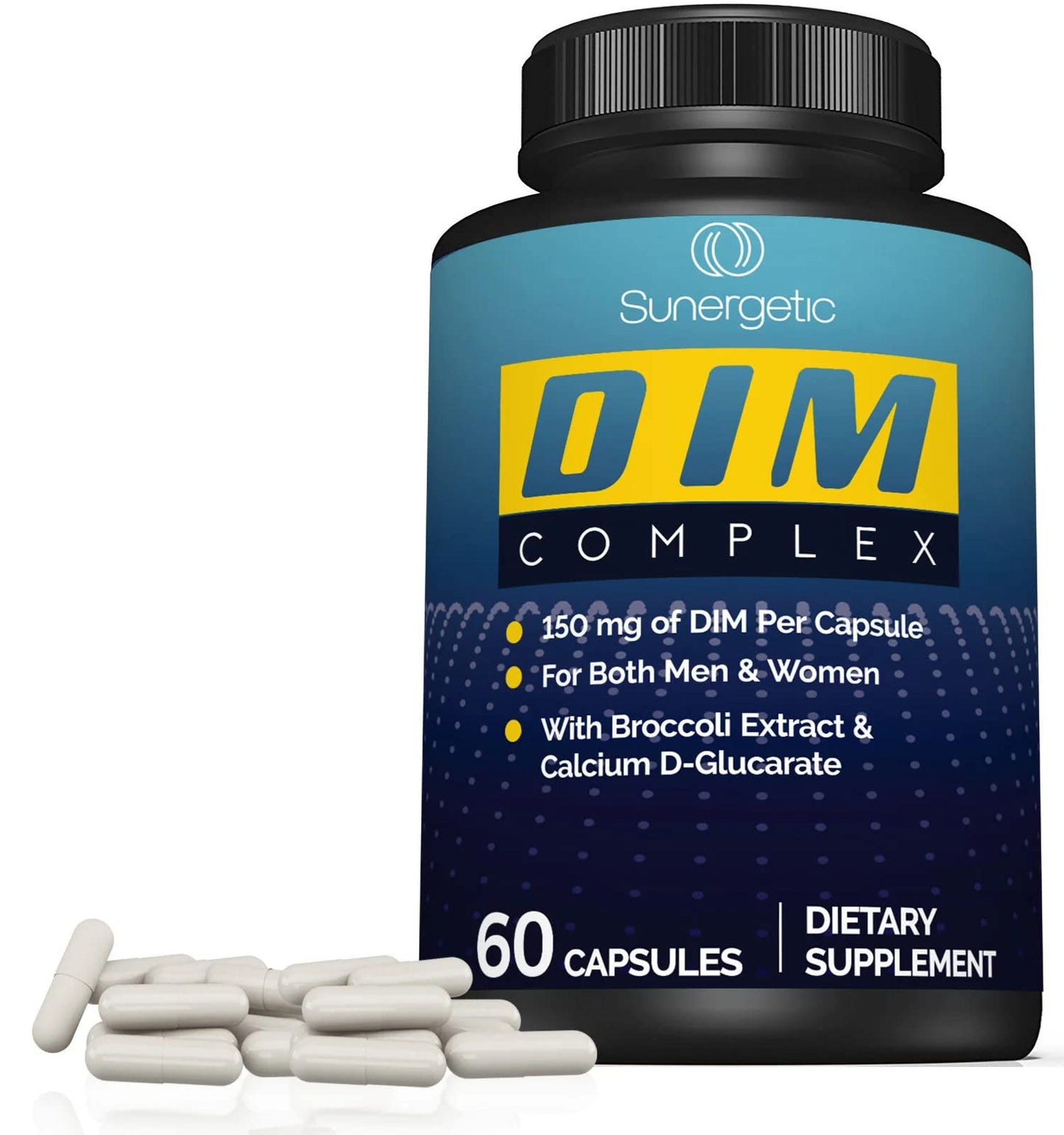 Premium DIM Supplement–Includes 150mg DIM (diindolylmethane), Broccoli, Calcium D SunergeticBuy Supplements Australia