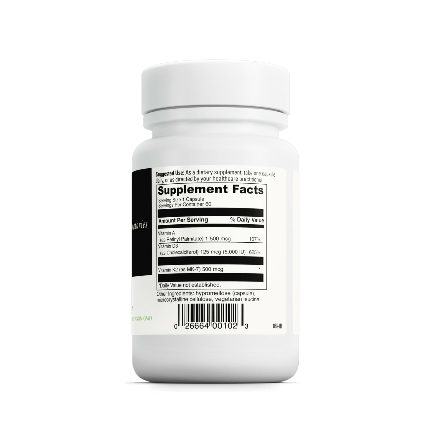 DAVINCI Labs ADK - Helps Support Bone, Heart & Immune Health - Dietary Supplement with Vitamins A, D3 & K2 (as MK-7) - Vegetarian
