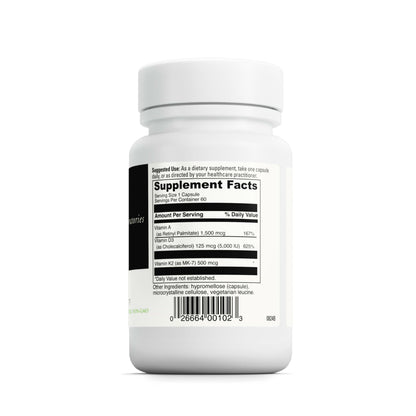 DAVINCI Labs ADK - Helps Support Bone, Heart & Immune Health - Dietary Supplement with Vitamins A, D3 & K2 (as MK-7) - Vegetarian