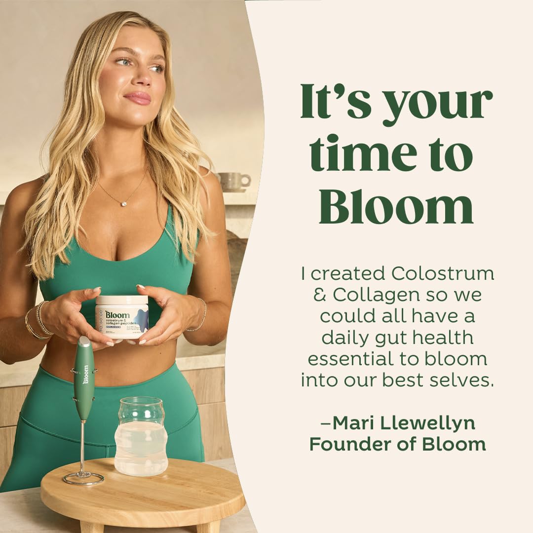 Bloom Nutrition Bovine Colostrum Powder with Vitamin B-12 for Gut Health, Immune Support, Hair Growth & Beauty Supplement | Strawberry, 25 Servings Bloom NutritionBuy Supplements Australia