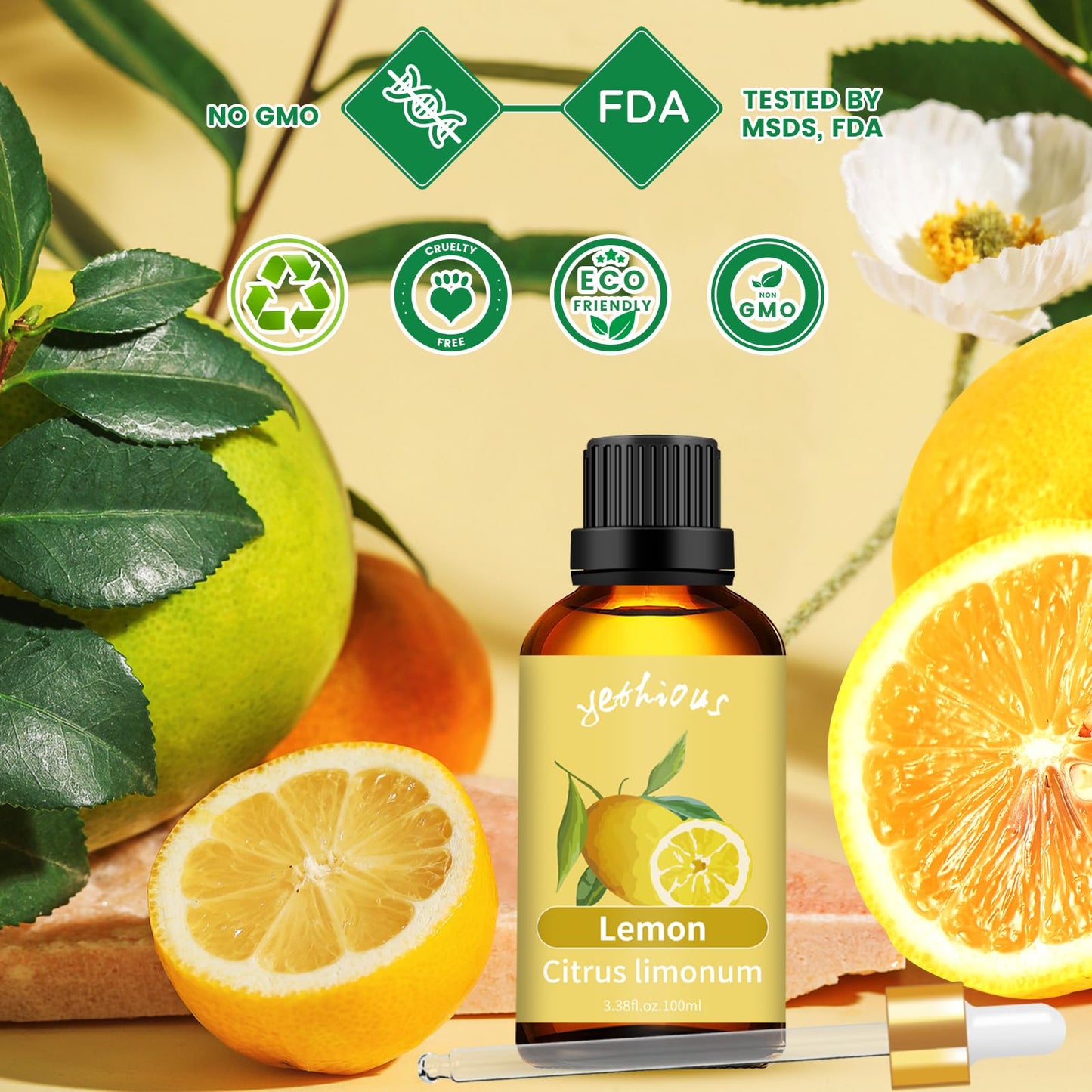 yethious Lemon Essential Oil Lemon Essential Oill for Diffuser, Perfume, Body, Skin, Hair, Candle Soap yethiousBuy Supplements Australia