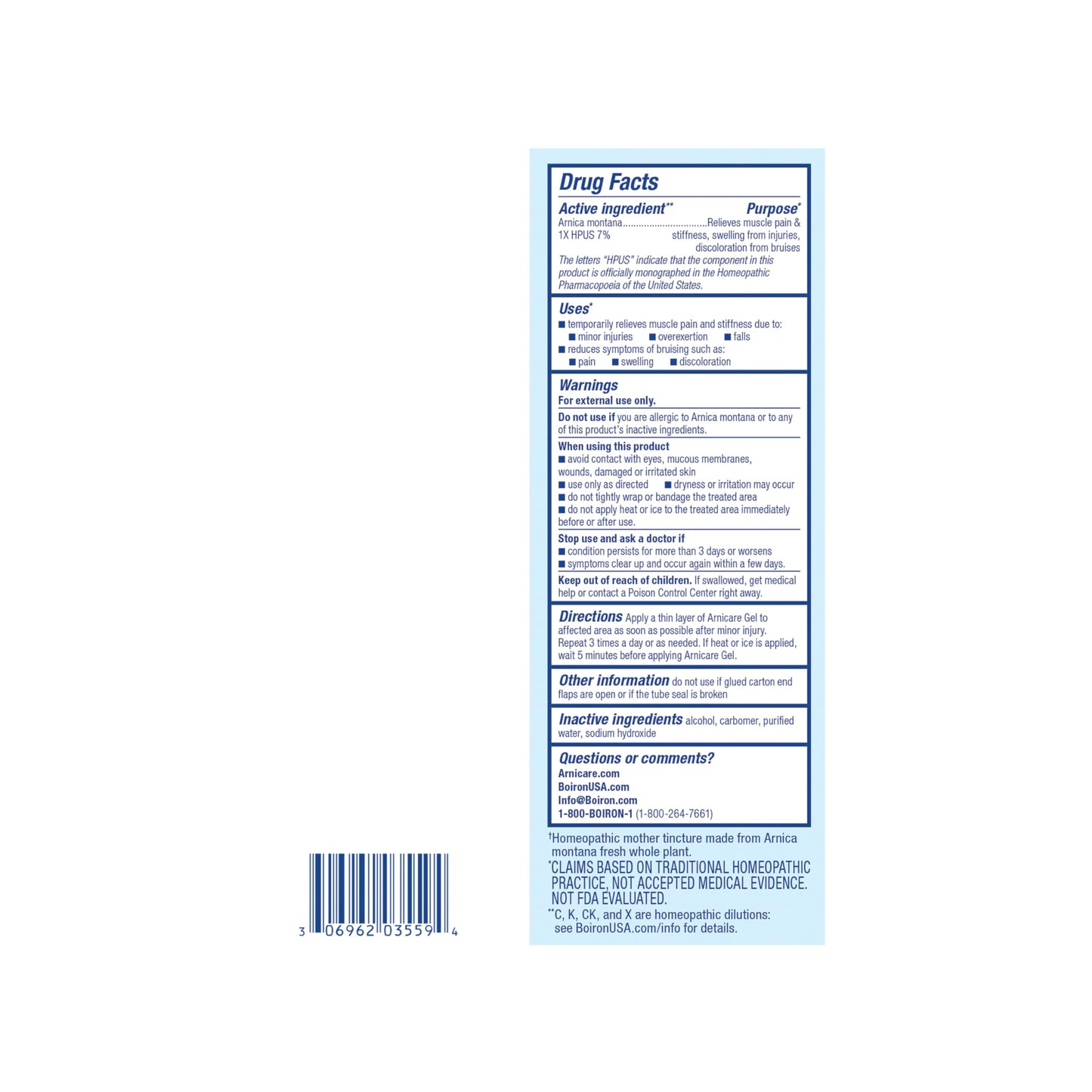 Boiron Arnicare Gel - Non-Greasy and Fragrance-Free - 2.6 oz BoironBuy Supplements Australia