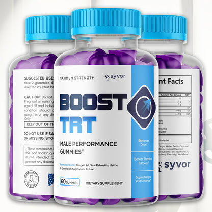 Boost TRT Gummies for Men, Official Boost TRT Male Performance Gummys with Natural Ingredients, Advanced BoostTRT Men's Gummy Supplement with Maximum Strength Premium Vitamins (60 Gummies) SyvorBuy Supplements Australia