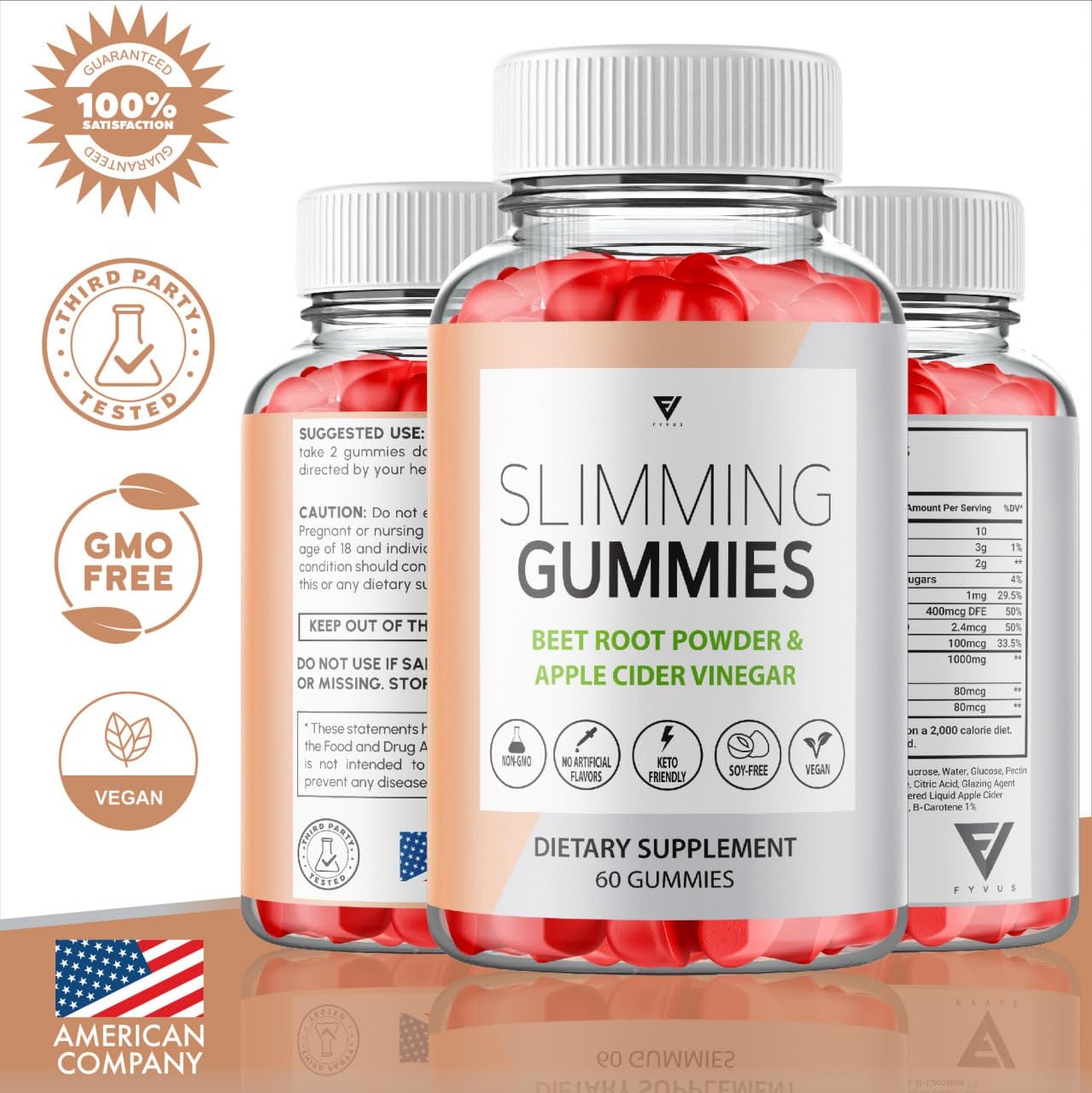 (3 Pack) Slimming Gummies It Works for Weight Loss with Apple Cider Vinegar Itworks Its FyvusBuy Supplements Australia