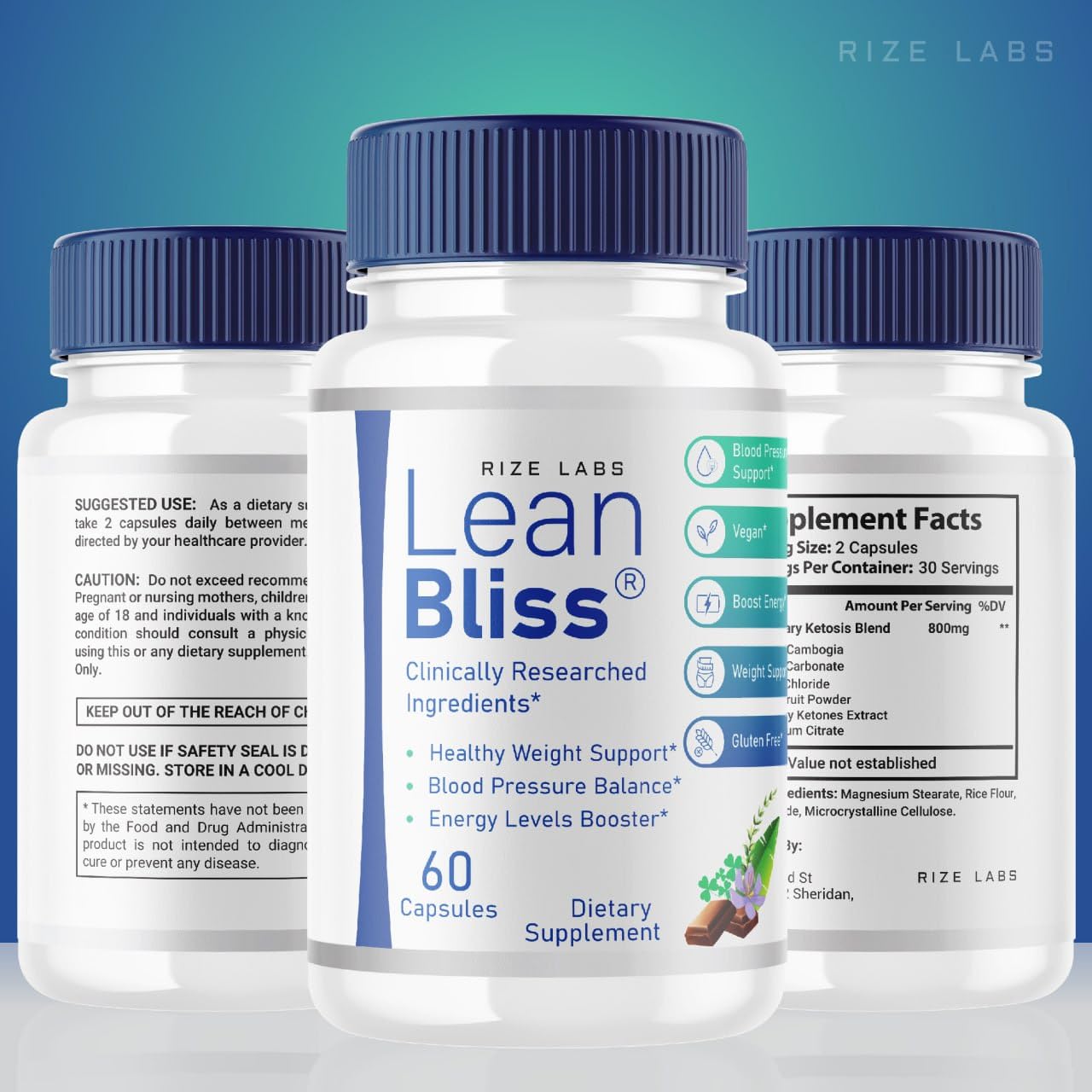 (2 Pack) Lean Bliss Weight Loss Pills, Lean Bliss Fat Burning Formula, LeanBliss Advanced rize labsBuy Supplements Australia