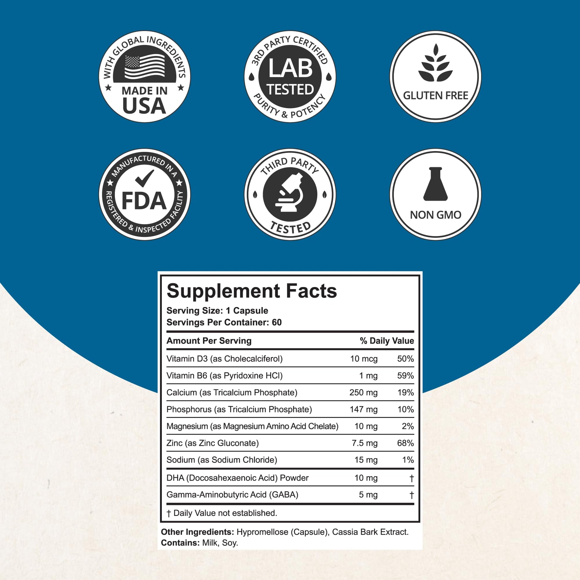 NuBest Grow Power - Calcium Supplement, Magnesium Supplement with Vitamin D3, B6, Zinc, Phosphorus and Multivitamin for Strong Bones, Overall Health for Age 10+ | 60 Capsules | 1 Month Supply NuBestBuy Supplements Australia