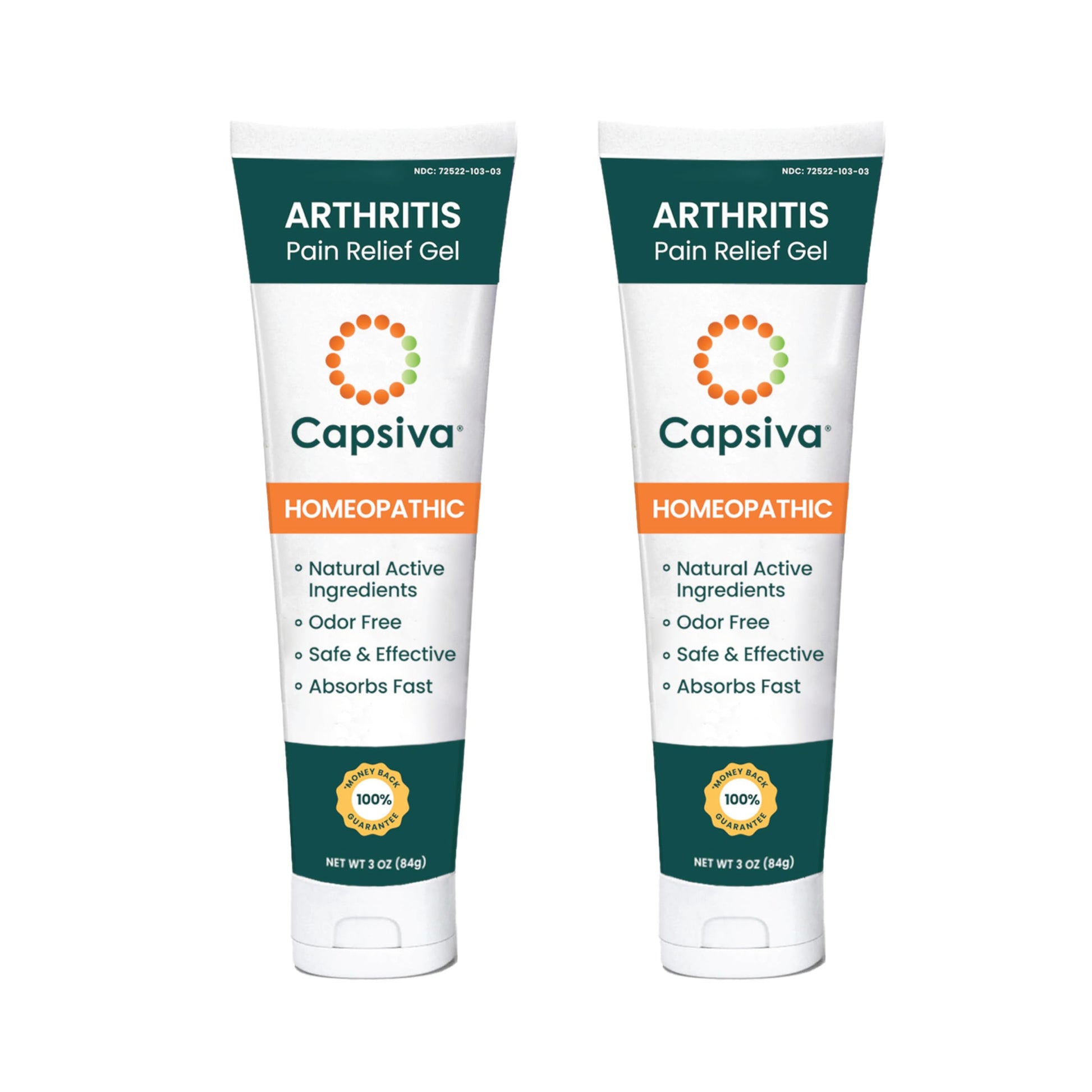 Capsiva Pain Relief Topical 3oz Tube, 2 Pack, for Your Hands, Neck, Back, Joints, Non-Greasy, No Burn, Odor Free, Homeopathic Active Ingredients, Contains Capsaicin & Arnica, Absorbs Fast CapsivaBuy Supplements Australia