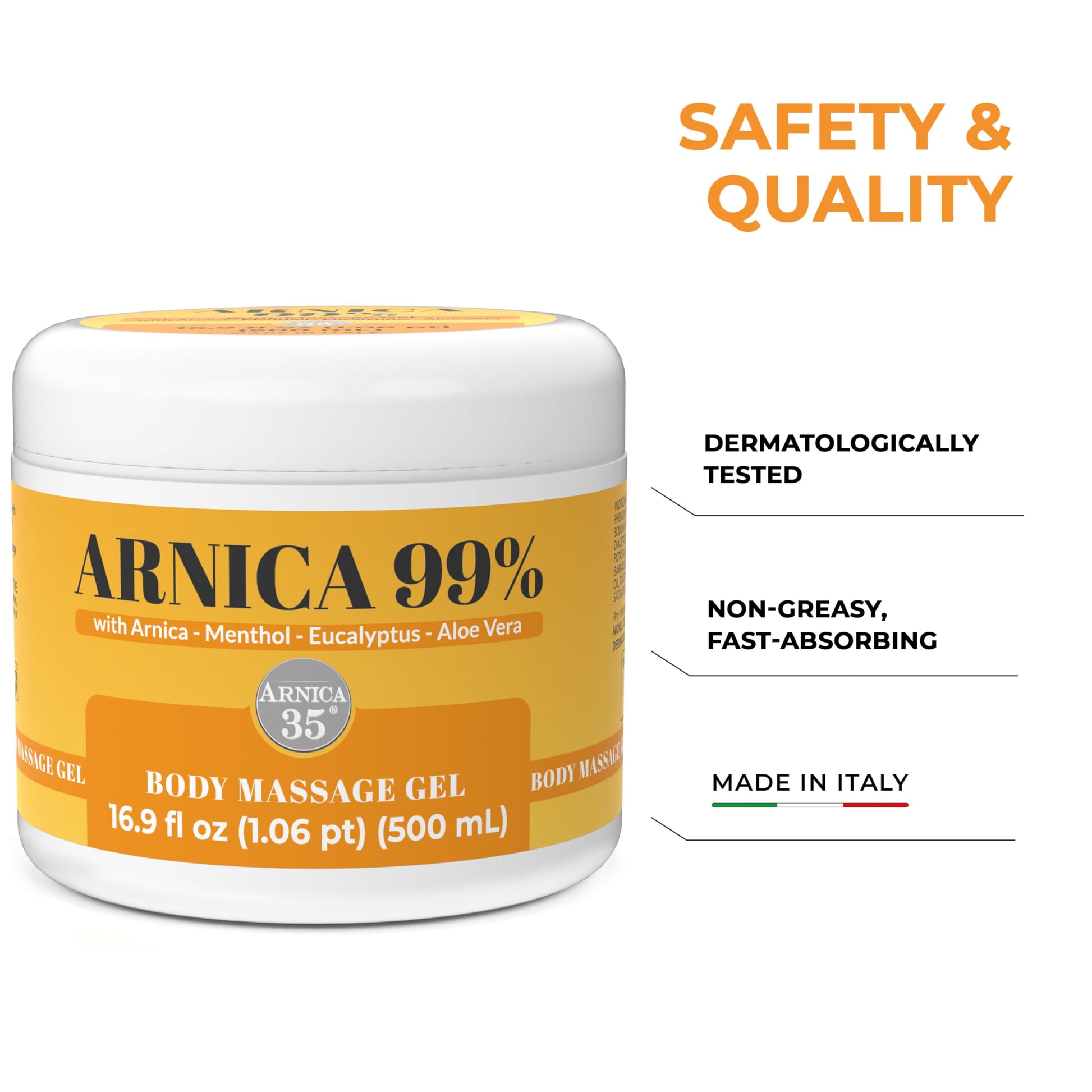 Arnica 35 Arnica Body Massage Gel – Water-Based Cosmetic Massage Gel with Arnica Montana, Fast-Absorbing Lightweight Texture, Non-Greasy Feel, Dermatologically Tested, 16.9 fl oz ArnicaBuy Supplements Australia