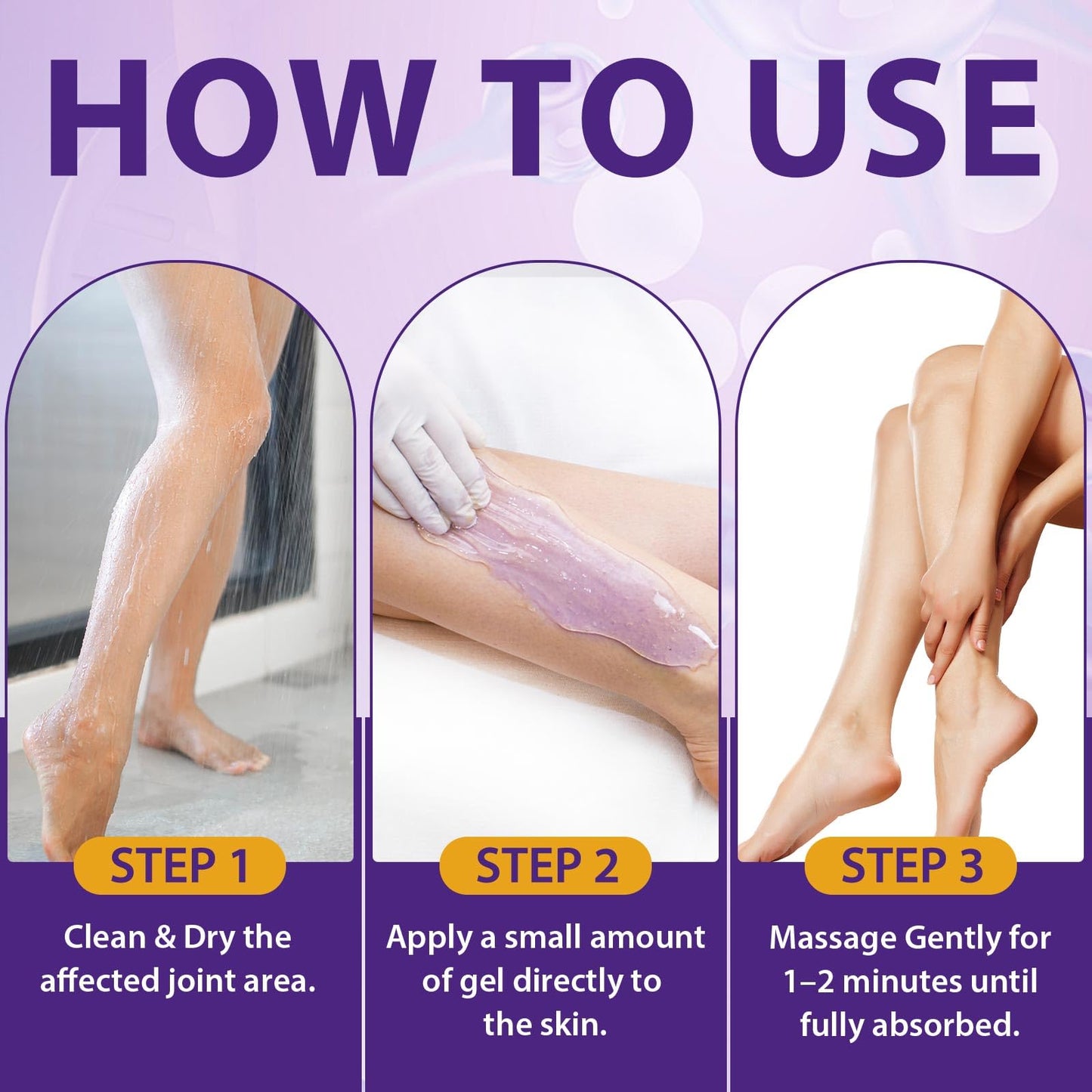 Soothing Massage Gel - Joint Massage Purple Gel, Natural Ingredients & Fast-Absorbing for Soothing Joint, Shoulder, Knee, Back & Muscle Stiffness GTZSXNPBuy Supplements Australia