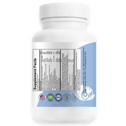 EcoIntegratives Active Multivitamin | ADK, Methyl B Complex, Antioxidants | Quatrefolic Folate, Methyl B12, P5P, Vitamin D3, K1/K2 | EcoIntegratives