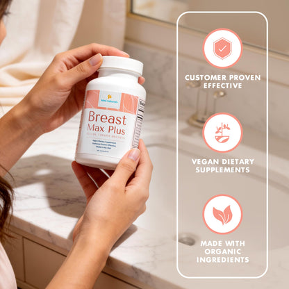 KIMI Naturals Breast Max Plus - Breast Enhancement Pills | Breast Enlargement Supplements with Fenugreek, Breast Growth, Supports Breast Firmness | 90 Capsules KIMIBuy Supplements Australia