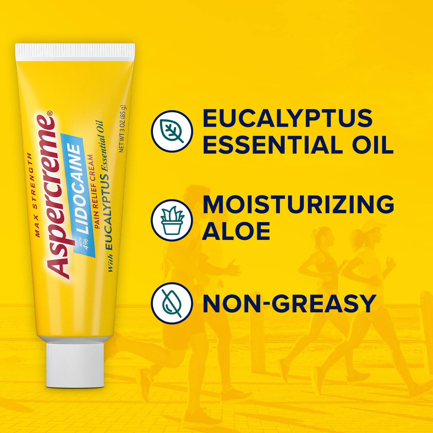 Aspercreme Essential Oils Lidocaine Pain Relief Cream, Max-Strength Lidocaine Numbs Away Nerve Pain, Moisturizing Aloe Hydrates Skin, Eucalyptus, 3 Oz. AspercremeBuy Supplements Australia