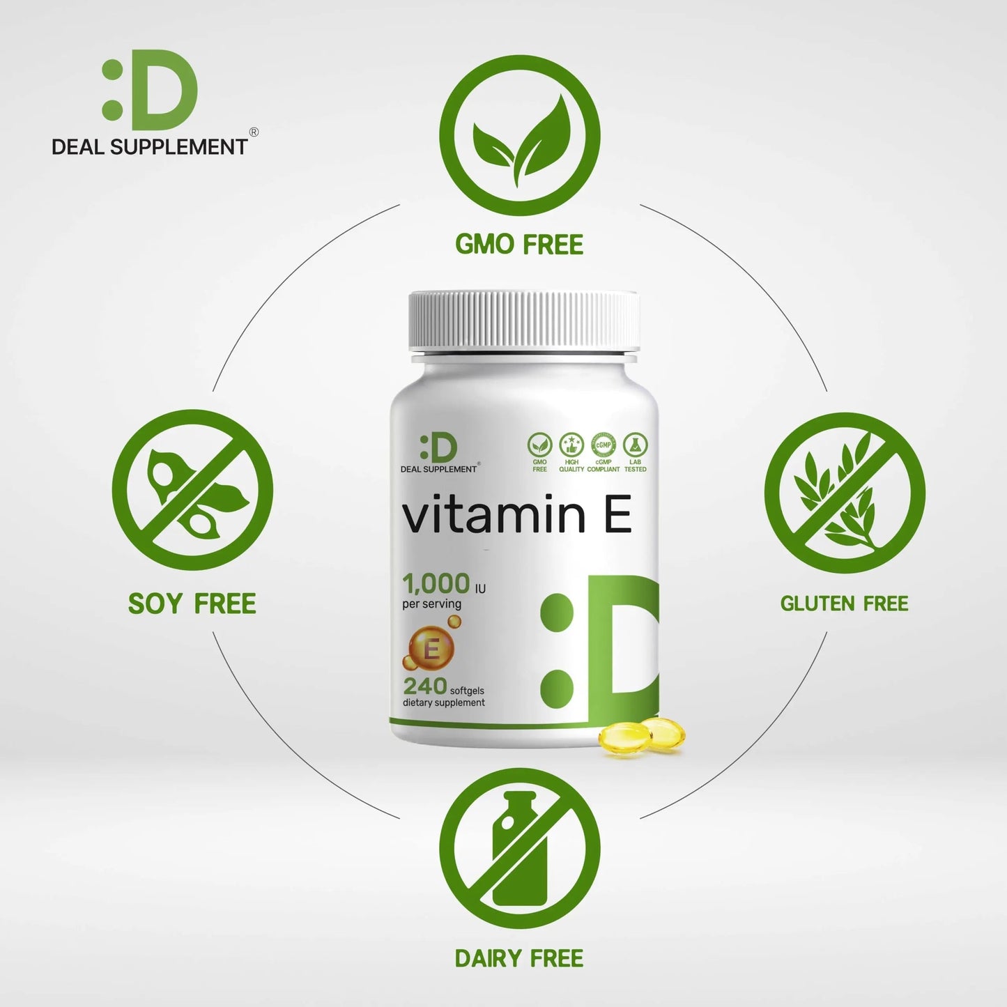 Vitamin E Supplements, 1,000 IU Per Serving, 240 Softgels – Extra Strength Antioxidant Protection – Bioavailable Stable Form DEAL SUPPLEMENTBuy Supplements Australia