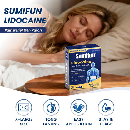 Sumifun XL Lidocaine Patches for Pain Relief, 4% Lidocaine Maximum Strength OTC, Extra Large 4.72"x7.87" for Full Back Pain Patches & Large Areas (Extra Large, Count, 13) SumifunBuy Supplements Australia