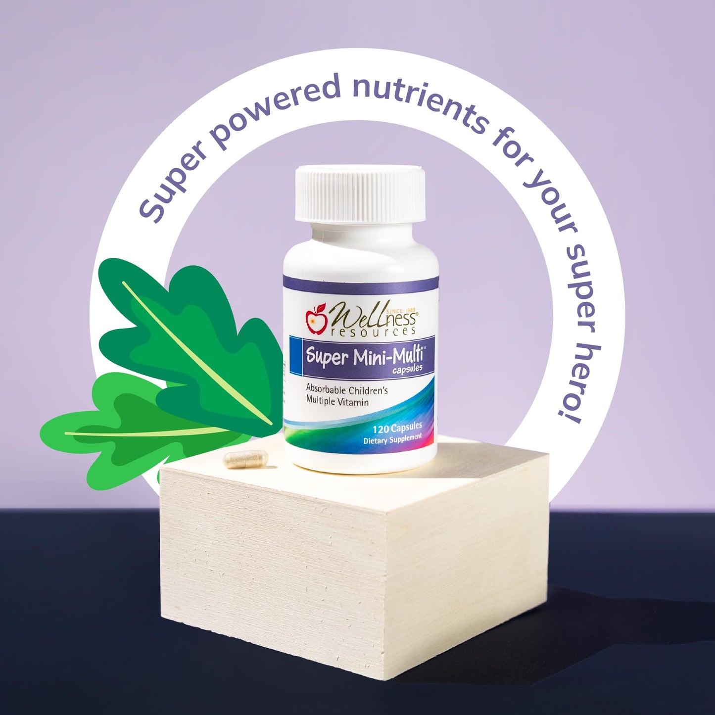 Super Mini-Multi - Children's Multivitamin Swallowable Capsules with Methyl Folate, Methyl B12 and Coenzyme B Vitamins for Growth