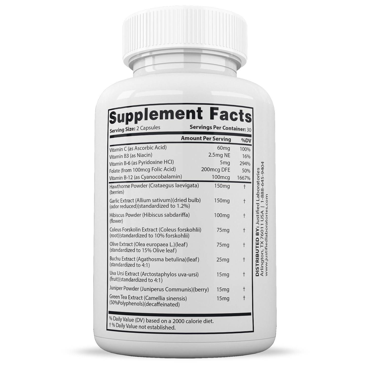 Justified Laboratories (2 Pack Blood Balance Advanced Formula 620MG Formula Supplement Pills 120 Capsules Justified LaboratoriesBuy Supplements Australia