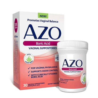 AZO Complete Feminine Balance Daily Probiotics for Women & Boric Acid Vaginal Suppositories AZOBuy Supplements Australia