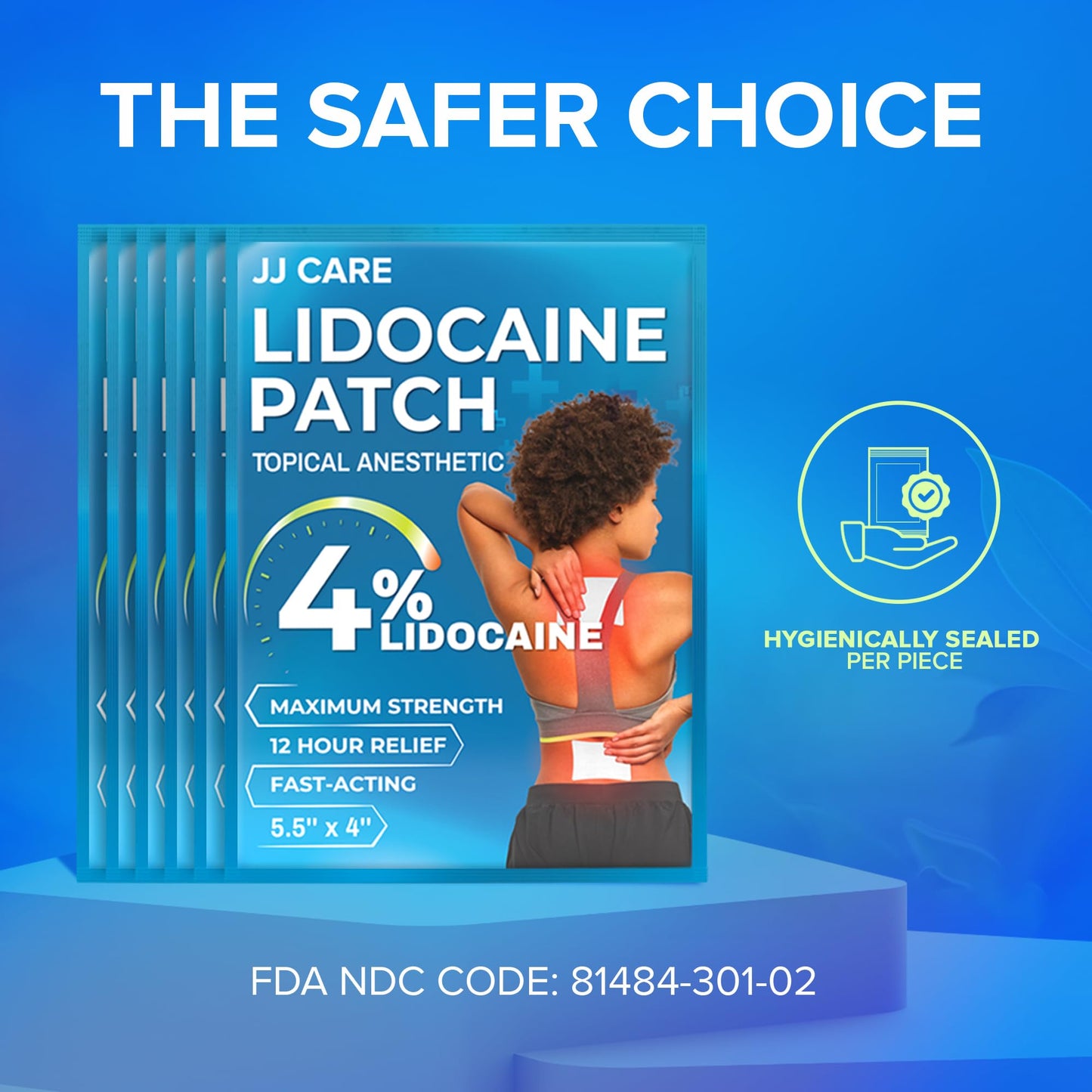 JJ CARE Lidocaine Patches [Pack of 30], 4” x 5.5” Lidocaine 4% Maximum Strength Back Pain Relief Patches for Fast Numbing of Aches, Pains, Back, Neck, Shoulder, Muscle Soreness JJ CAREBuy Supplements Australia