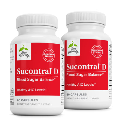 Terry Naturally Sucontral D - B-Complex & Folate Supplement - Carbohydrate Metabolism Support - Vitamin & Mineral Supplement with Zinc & Chromium - 60 Capsules (Pack of 2) Terry NaturallyBuy Supplements Australia