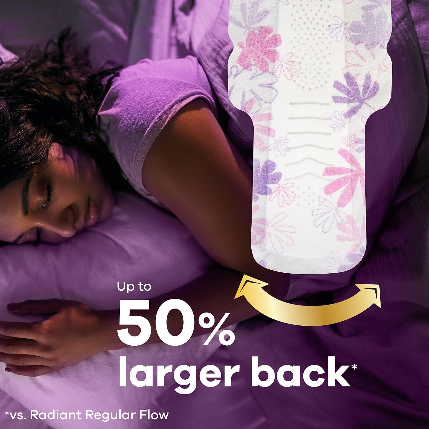 Always Radiant Feminine Pads for Women, Size 4 Overnight Pads AlwaysBuy Supplements Australia