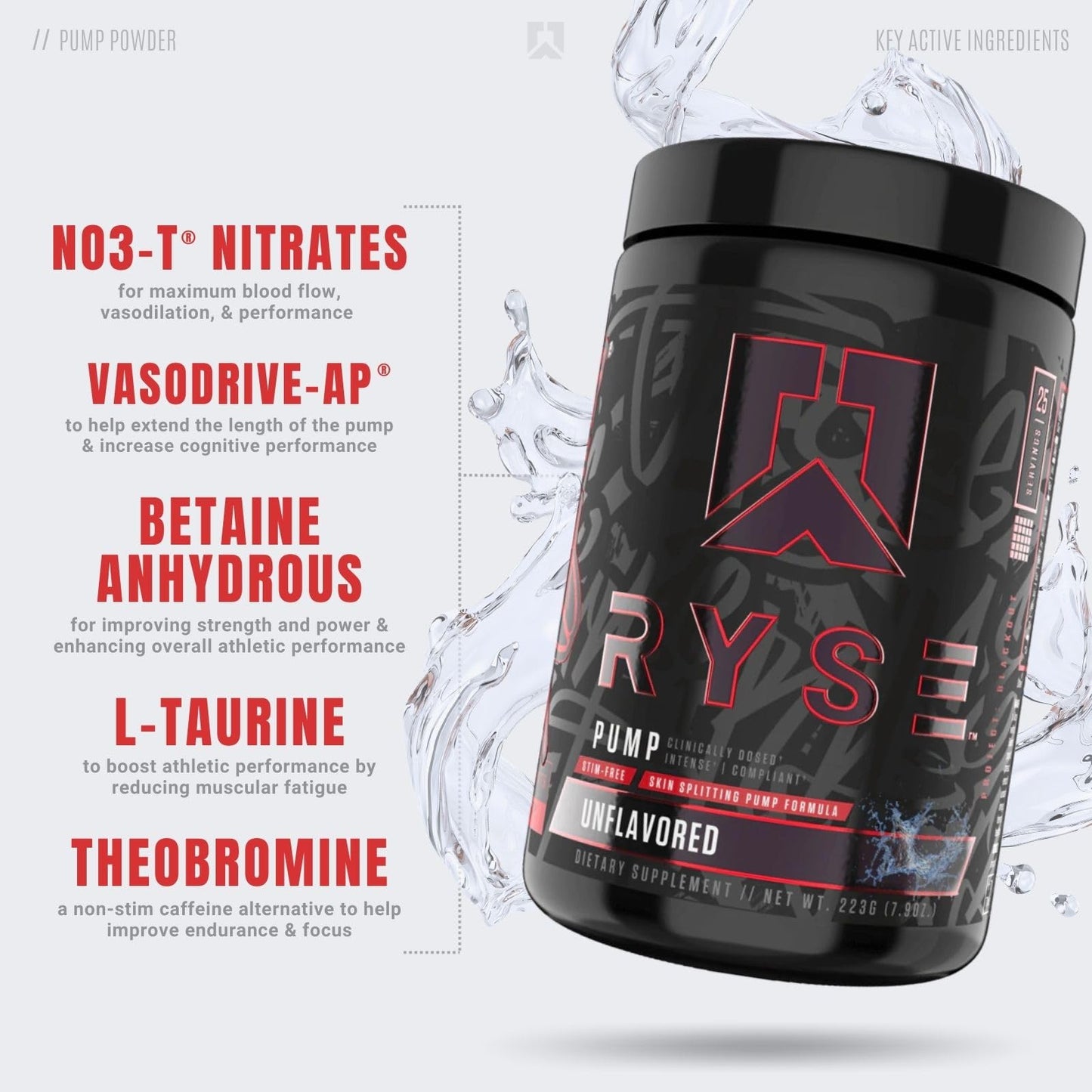 RYSE Up Supplements Project Blackout Pump Powder | Pump, Power, Endure | Betaine RYSE Up SupplementsBuy Supplements Australia