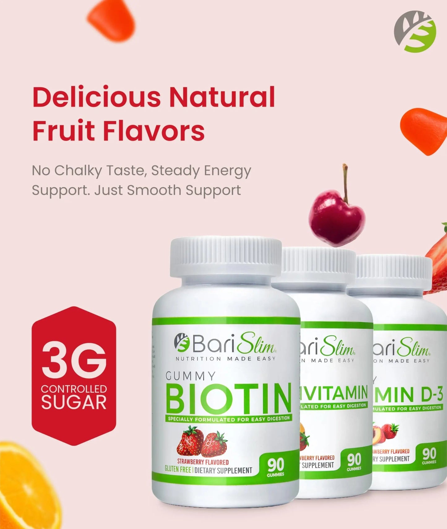 BariSlim Bariatric Multivitamin Gummies - Specially Formulated Gummy Vitamin for Patients After Weight Loss Surgery BariSlim
