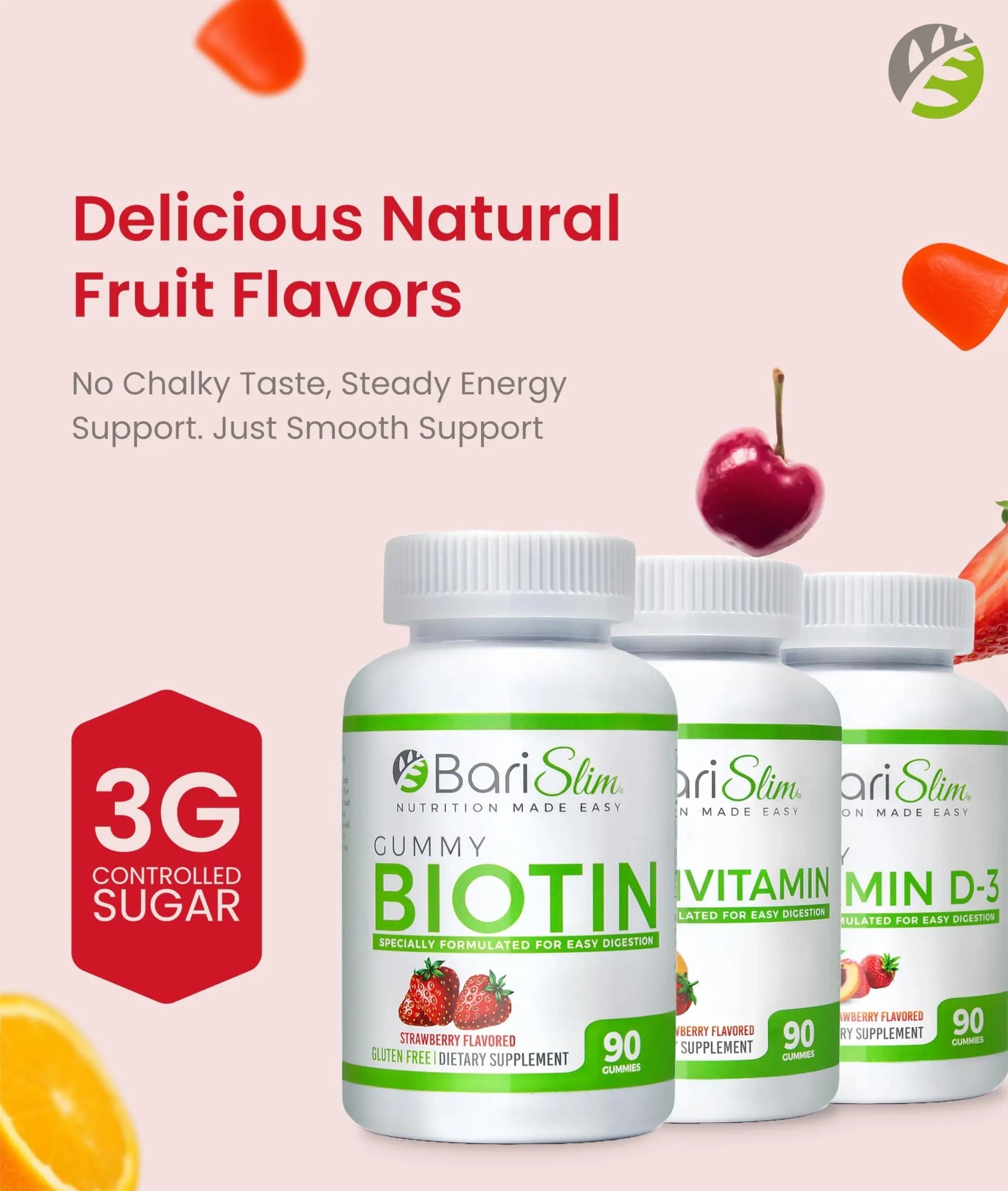 BariSlim Bariatric Multivitamin Gummies - Specially Formulated Gummy Vitamin for Patients After Weight Loss Surgery BariSlim